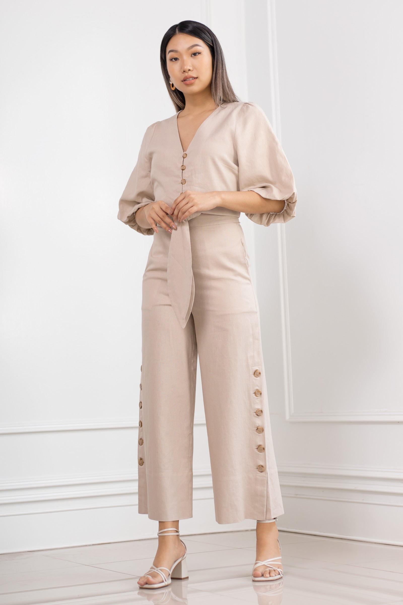 Alyssa Pants - Beige – CALLA CREATIV